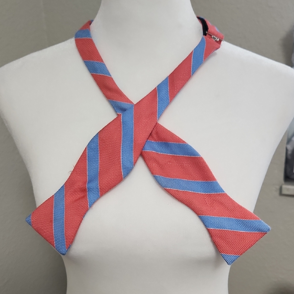 Alain Figaret Coral and Blue Bowtie